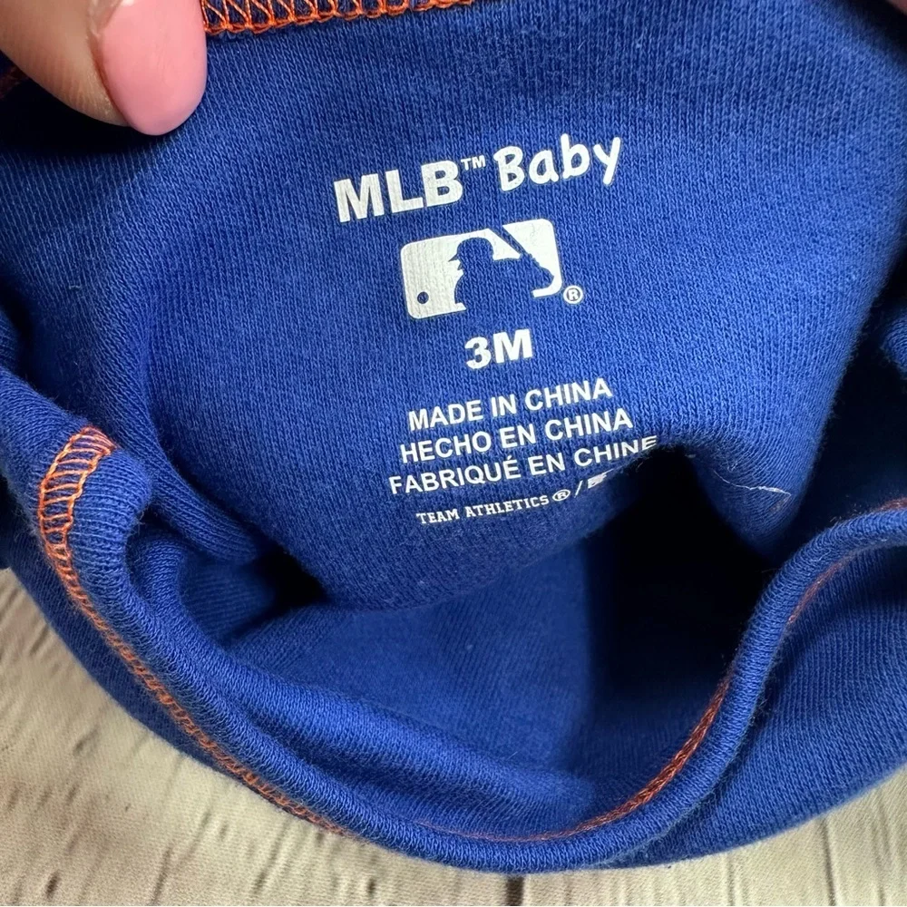 NWT MLB New York Mets Blue Baby Bodysuit short sleeve one piece fandom sporty